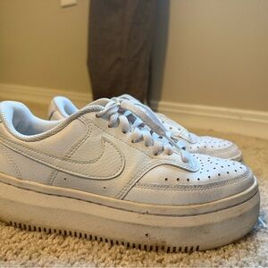 Nike White Platform Sneakers
